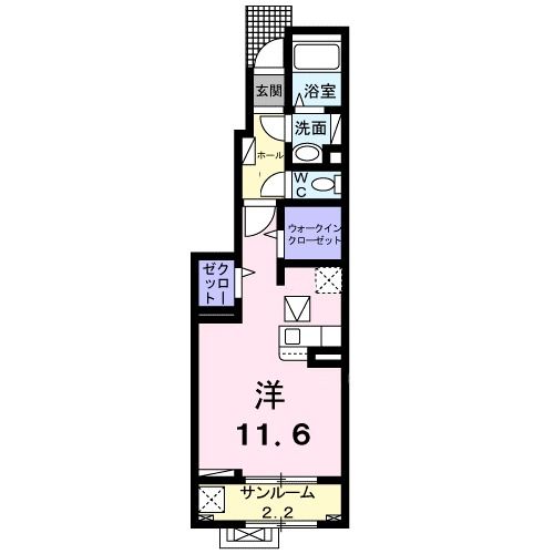 燕市井土巻のアパートの間取り