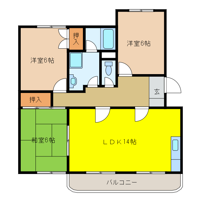 サンハイツ和田_間取り_0