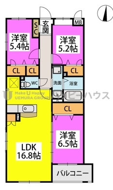 （仮称）昇町3丁目ビルの間取り