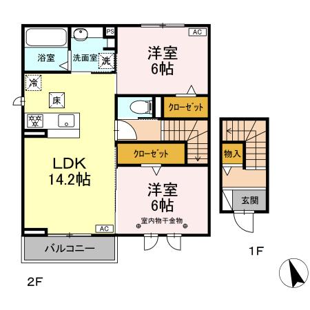 D-ROOM ZEN　レーブの間取り