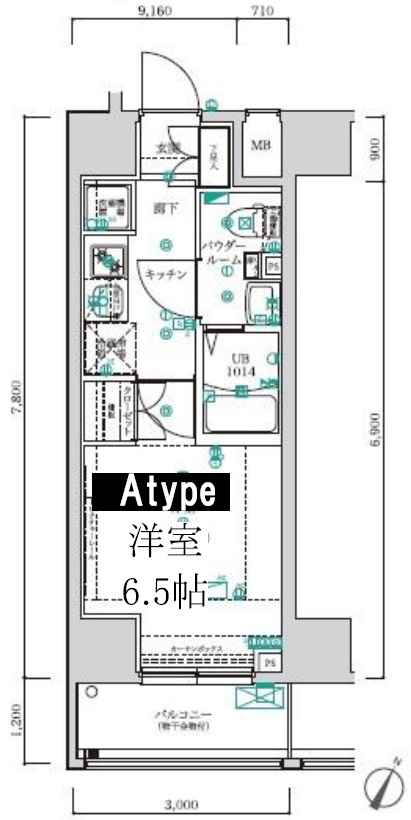 スクエアシティ川崎の間取り