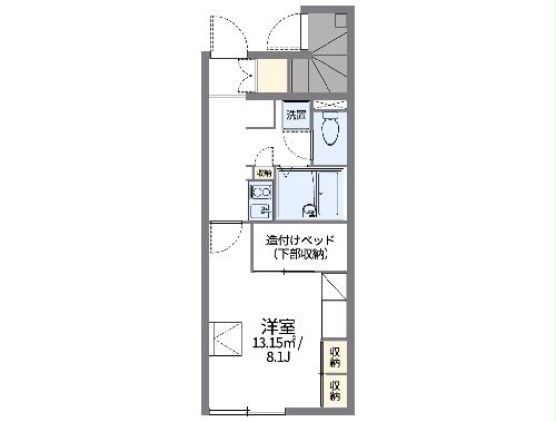 レオパレスドイシャンIの間取り