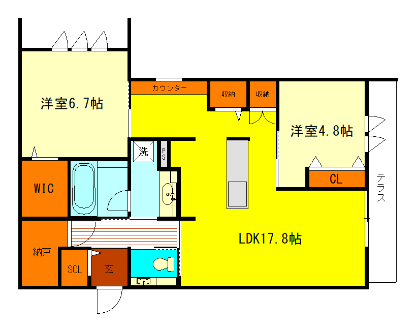 【（仮称）中町3丁目ヘーベルメゾンの間取り】