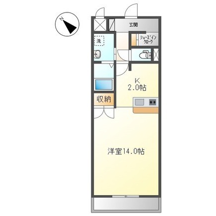 名古屋市緑区定納山のアパートの間取り