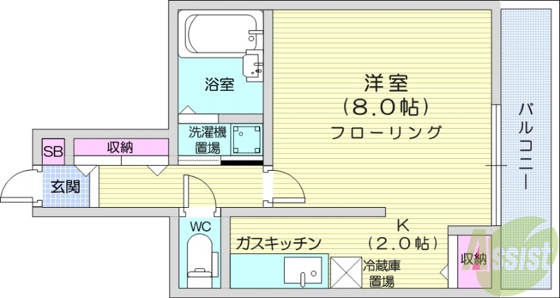 クラウン北10条の間取り