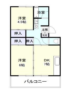 Ｇｒｅｅｎ　Ｈｉｌｌｓ　大塚台　４号棟の間取り