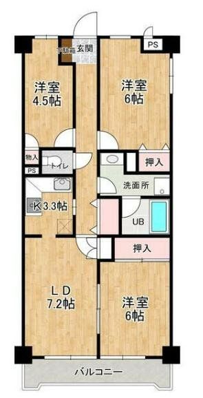 【横浜市緑区三保町のマンションの間取り】