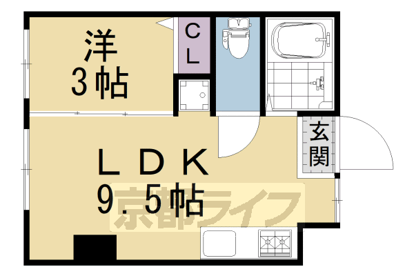 京都市右京区花園伊町のマンションの間取り