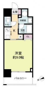 【LaSante河原町（旧：S-RESIDENCE河原町）の間取り】