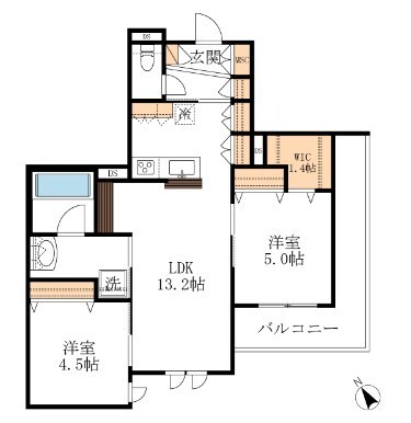 【フランメゾン武蔵浦和の間取り】