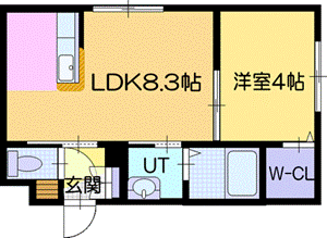 北広島市共栄町のマンションの間取り