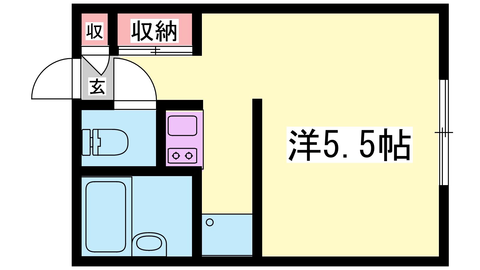 姫路市飾磨区構のアパートの間取り