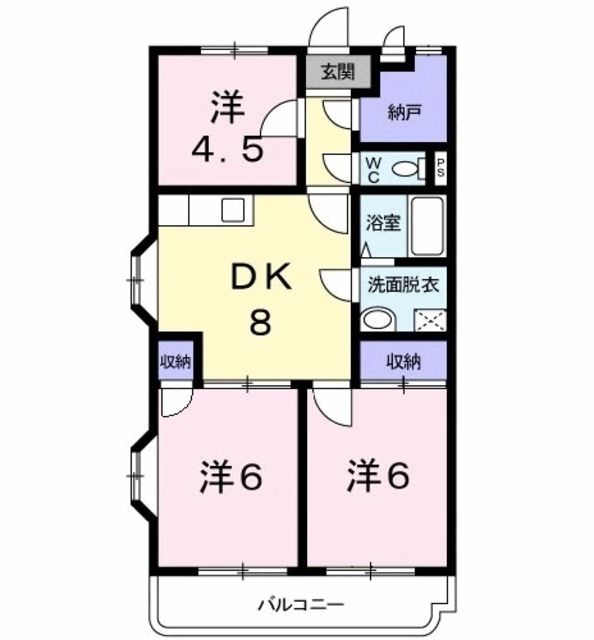 マンションウェルズの間取り