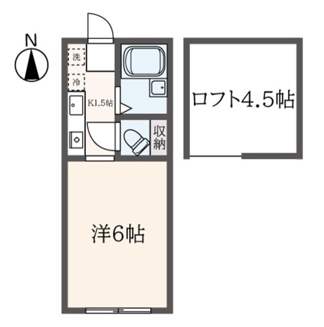 多摩市一ノ宮のアパートの間取り