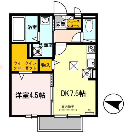 フェリーチェ小雑賀 A棟の間取り