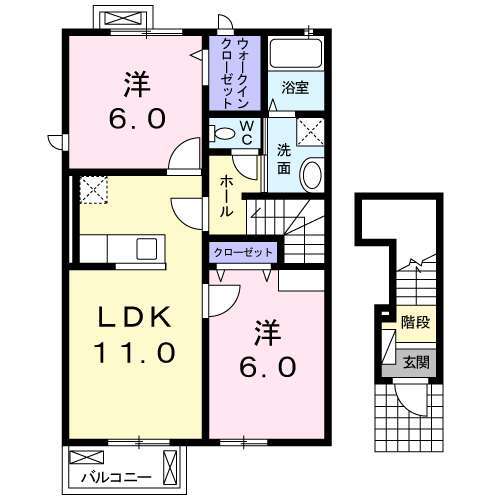 エレガンテ　Ｃの間取り