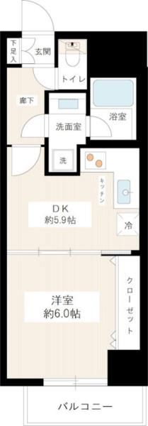 カスタリア新宿御苑の間取り