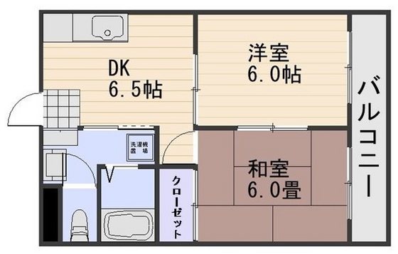 岡山市北区十日市西町のマンションの間取り