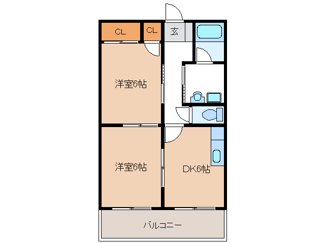 ジュネスＫＯＡの間取り