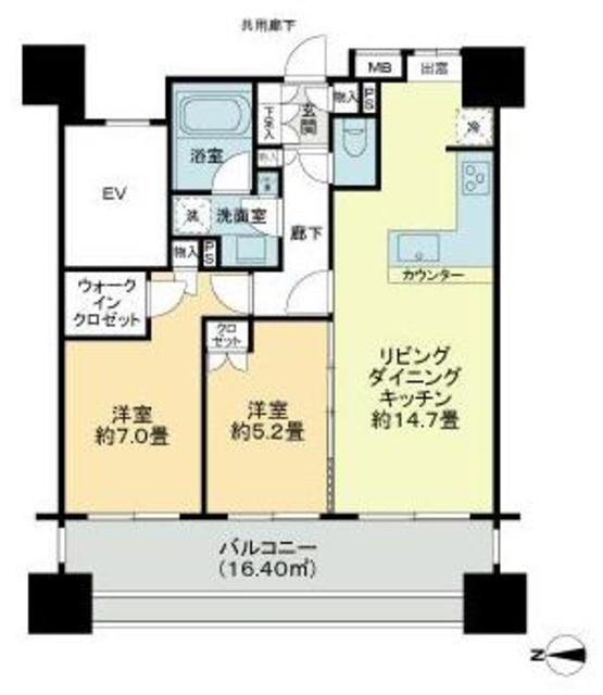 厚木市中町のマンションの間取り