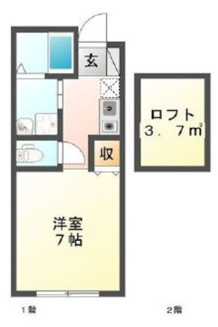 【平塚市上平塚のアパートの間取り】