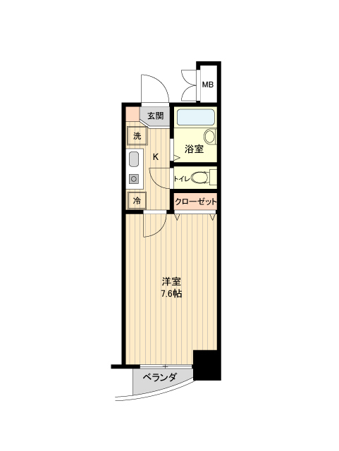 仙台市青葉区宮町のマンションの間取り