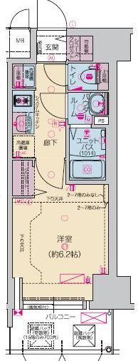 プレサンス堺筋本町ディスティニーの間取り