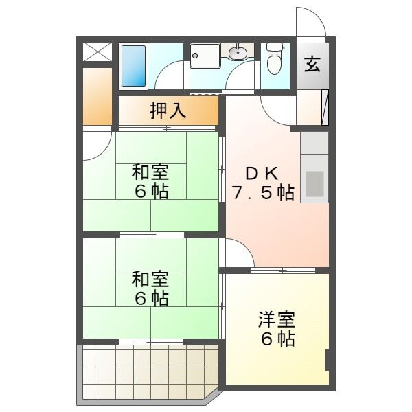 シーズンコート植田南の間取り