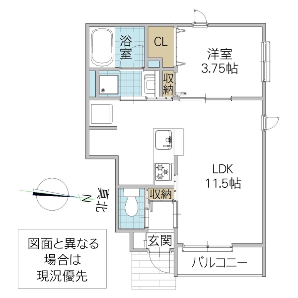 レーガベーネ長堀 III Aの間取り