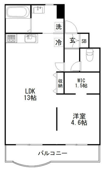 パールハイム河原の間取り