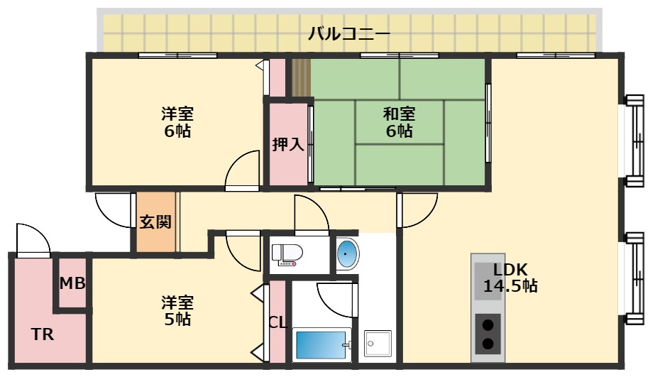 エクセルコート上本町の間取り