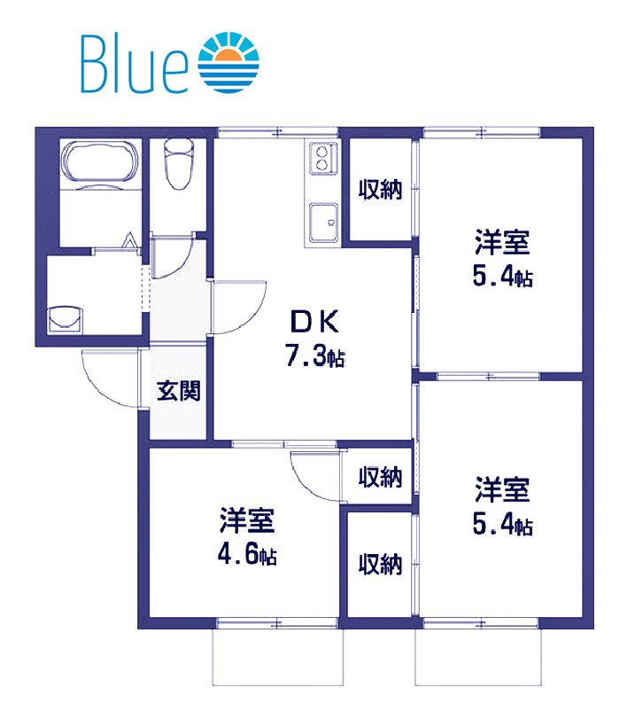 茅ヶ崎市矢畑のアパートの間取り