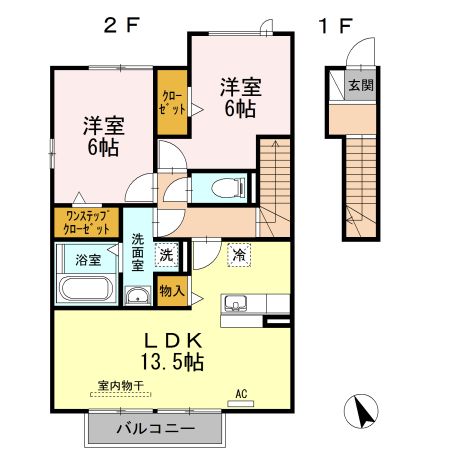 【鈴鹿市桜島町のアパートの間取り】