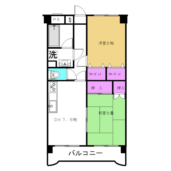 練馬区中村のマンションの間取り