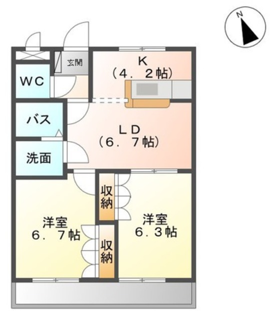 Ｃｈｅｚ－ｍｏｉ神畑の間取り