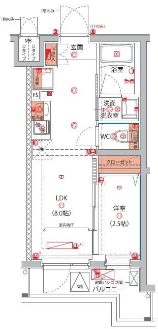 墨田区八広のマンションの間取り