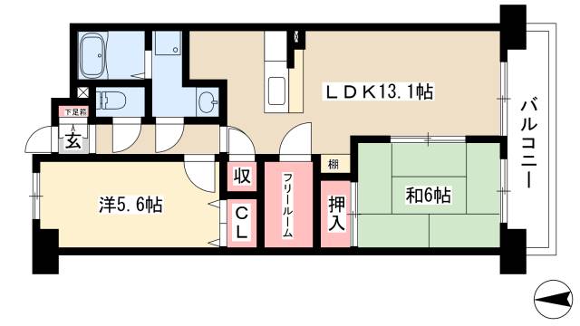 アーバンドエル大曽根東の間取り