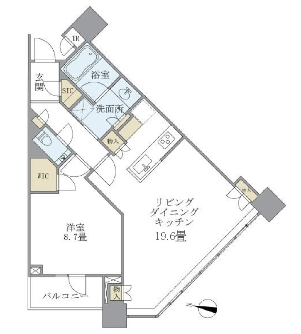 品川区上大崎のマンションの間取り