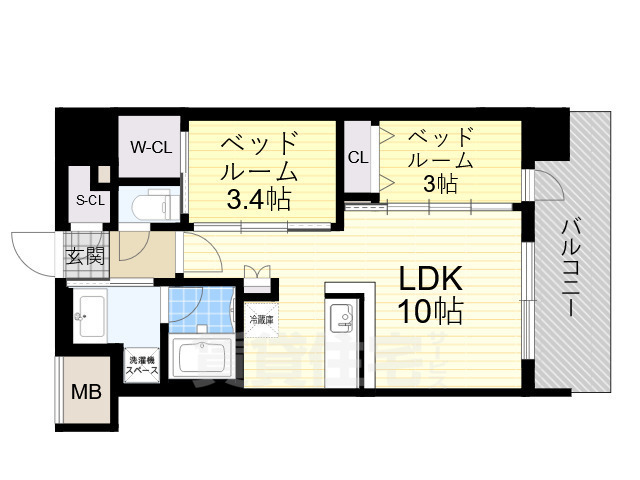 コンフォリア・リヴ京橋の間取り