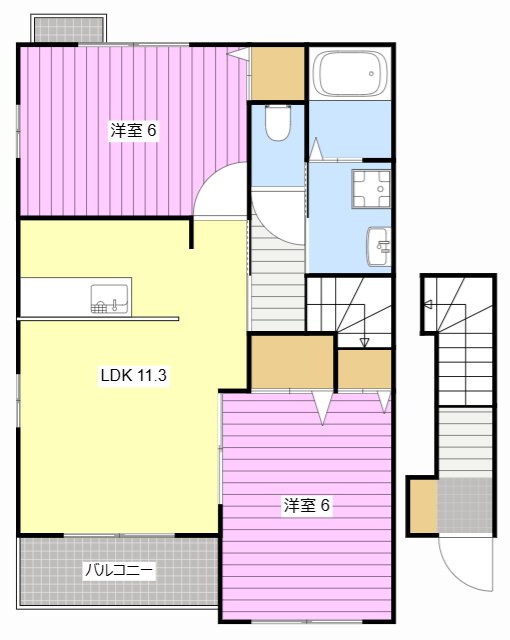 笠麓館　南の間取り