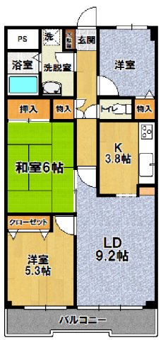 サンマリーナつくばの間取り