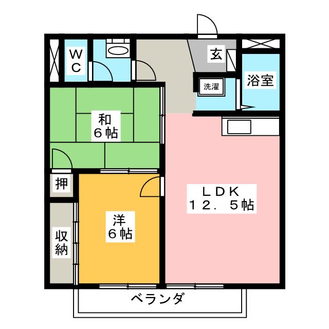 サープラス城見ハイツの間取り