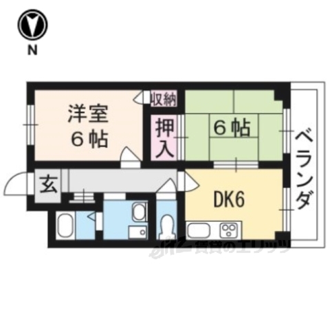 グリーンベル１号館の間取り