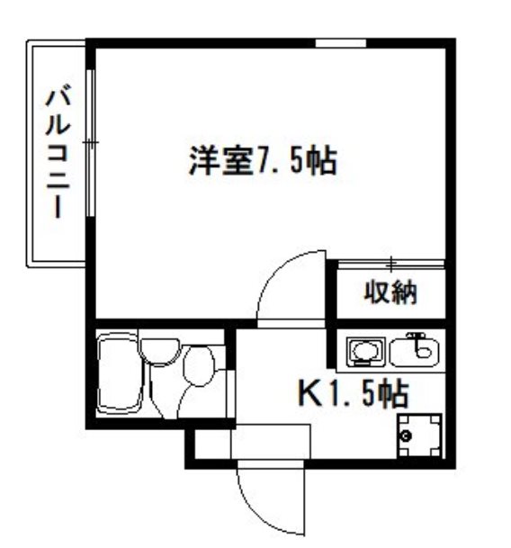 京都市下京区上若宮町のマンションの間取り