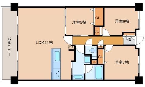 セレッソコート西大津レイクヒルズの間取り