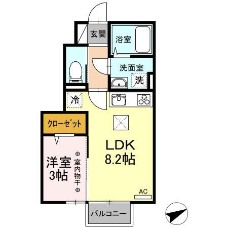 サンライズコーポ　Ｇの間取り