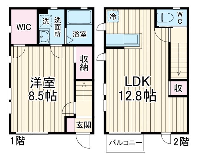 千葉県鎌ヶ谷市丸山３（アパート）の賃貸物件の間取り