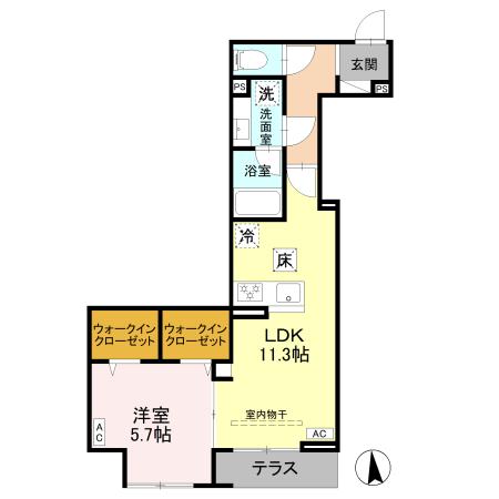 DPaina岩戸北四丁目の間取り写真