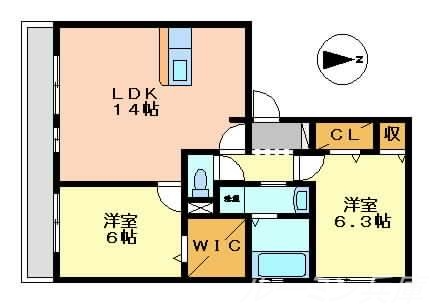 サニープレイス塩屋台の間取り写真