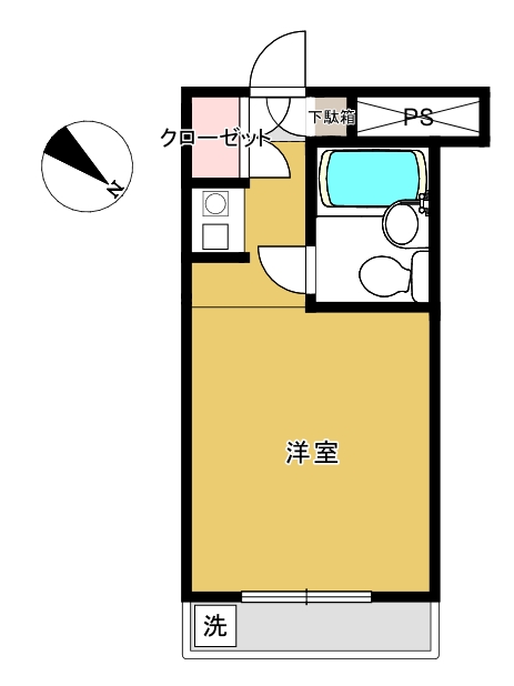 スカイコート横浜黄金町の間取り写真